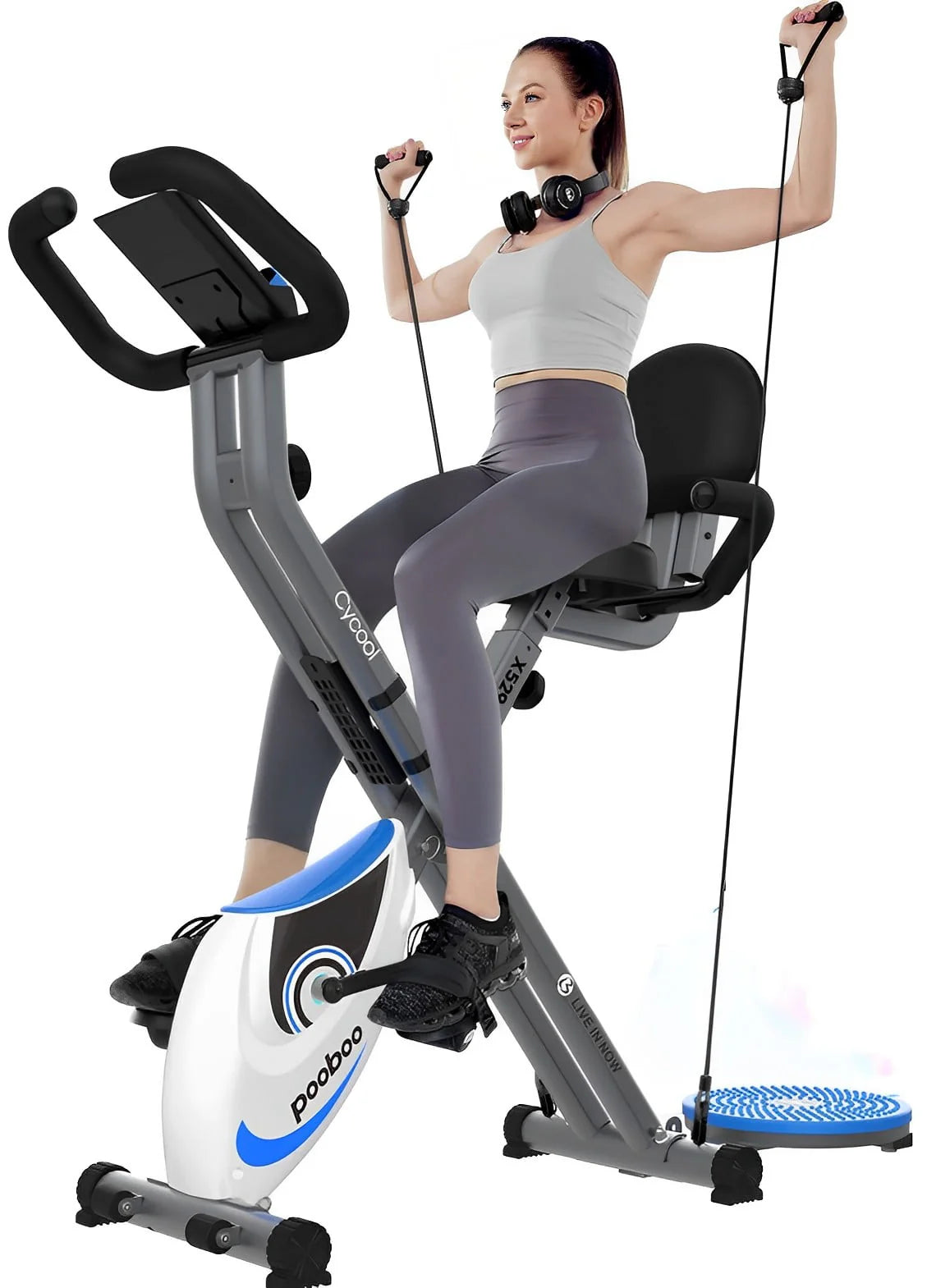 Folding Exercise Bike Indoor Cycling Bike G2931