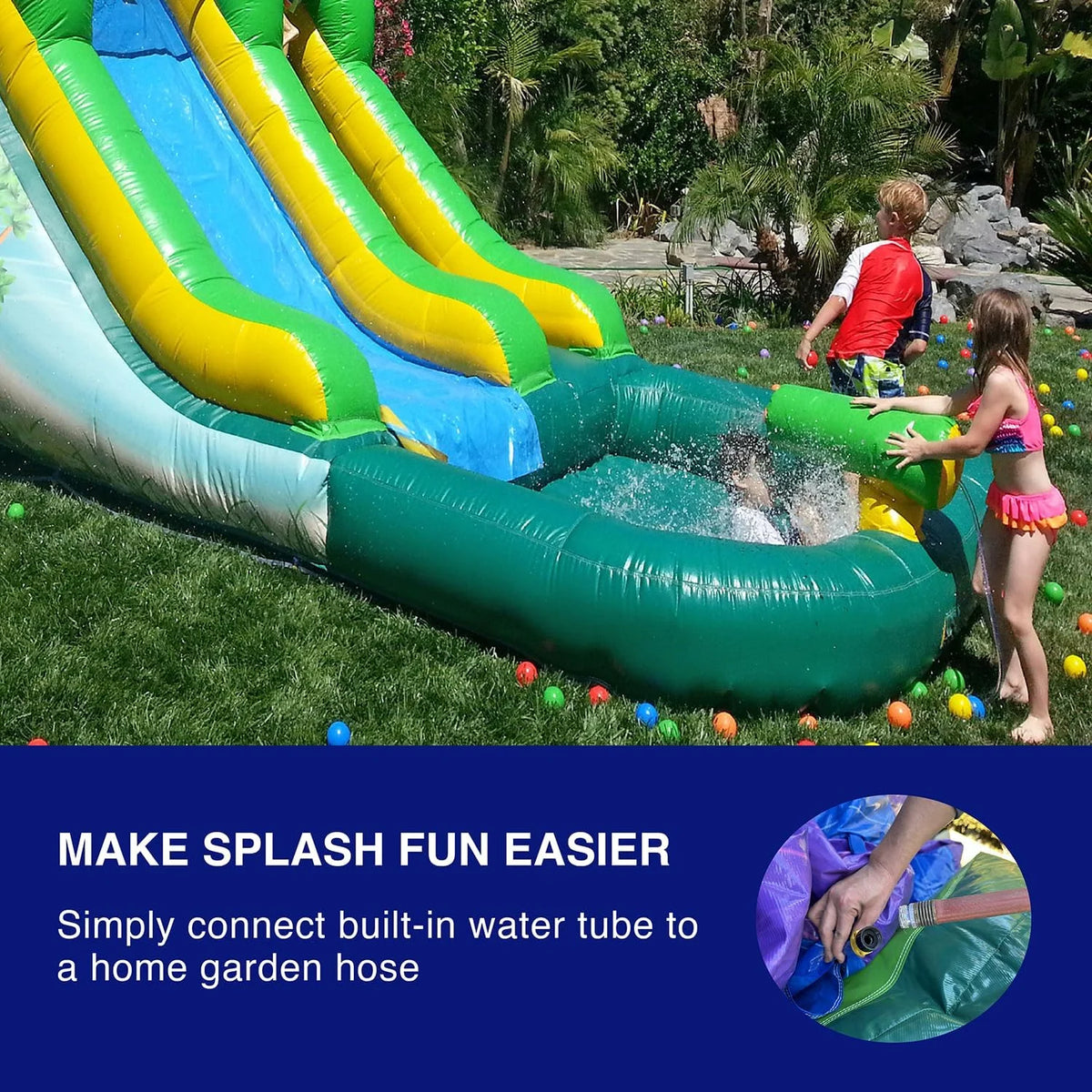 Inflatable Water Slide with Splash Pool W680