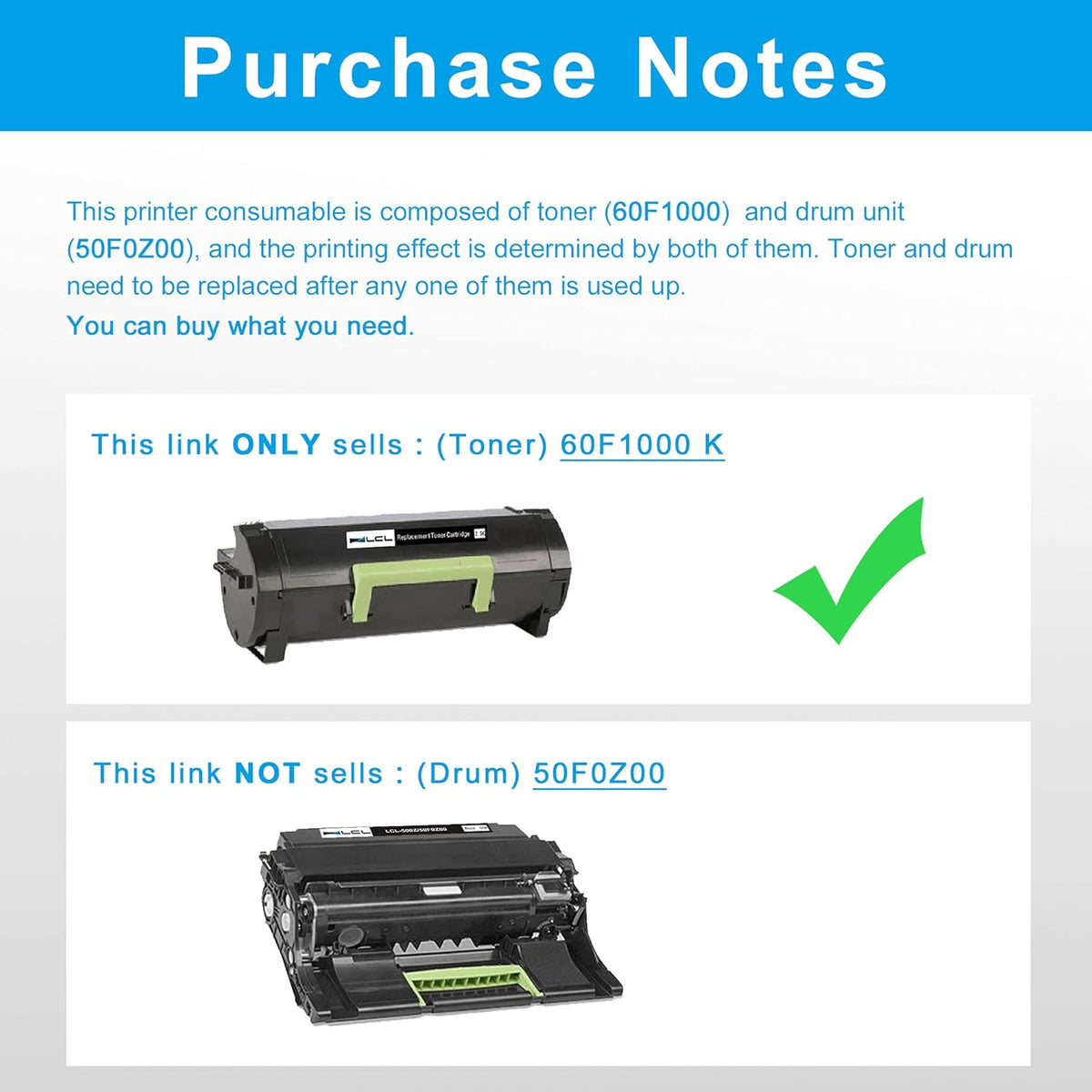 Compatible Toner Cartridge Replacement 1-Pack Black S419
