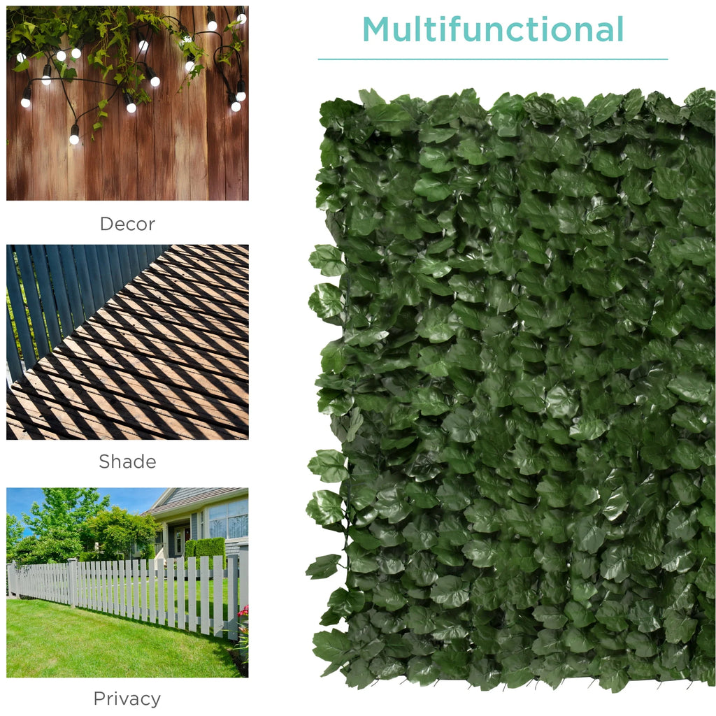 94x39in Artificial Faux Ivy Hedge Privacy Fence Screen K484