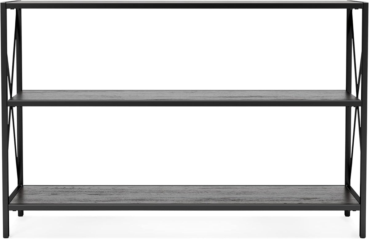 2 Tier Dark Gray Bookcase T820156