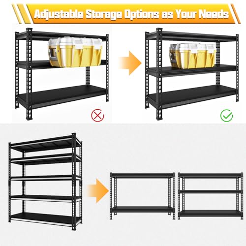 48" W Blue 3-Tier Metal Garage Shelving W145