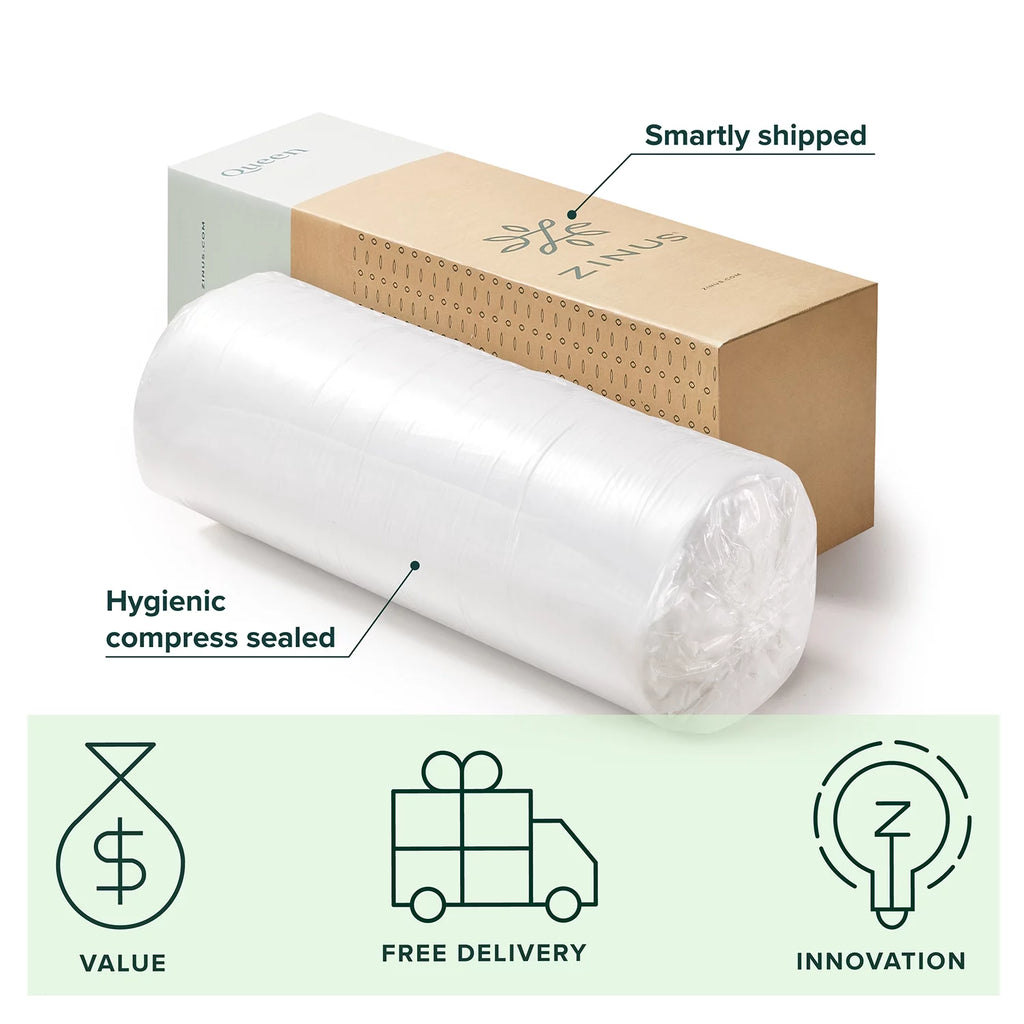 8 Green Tea Memory Foam Short Queen Mattress S430