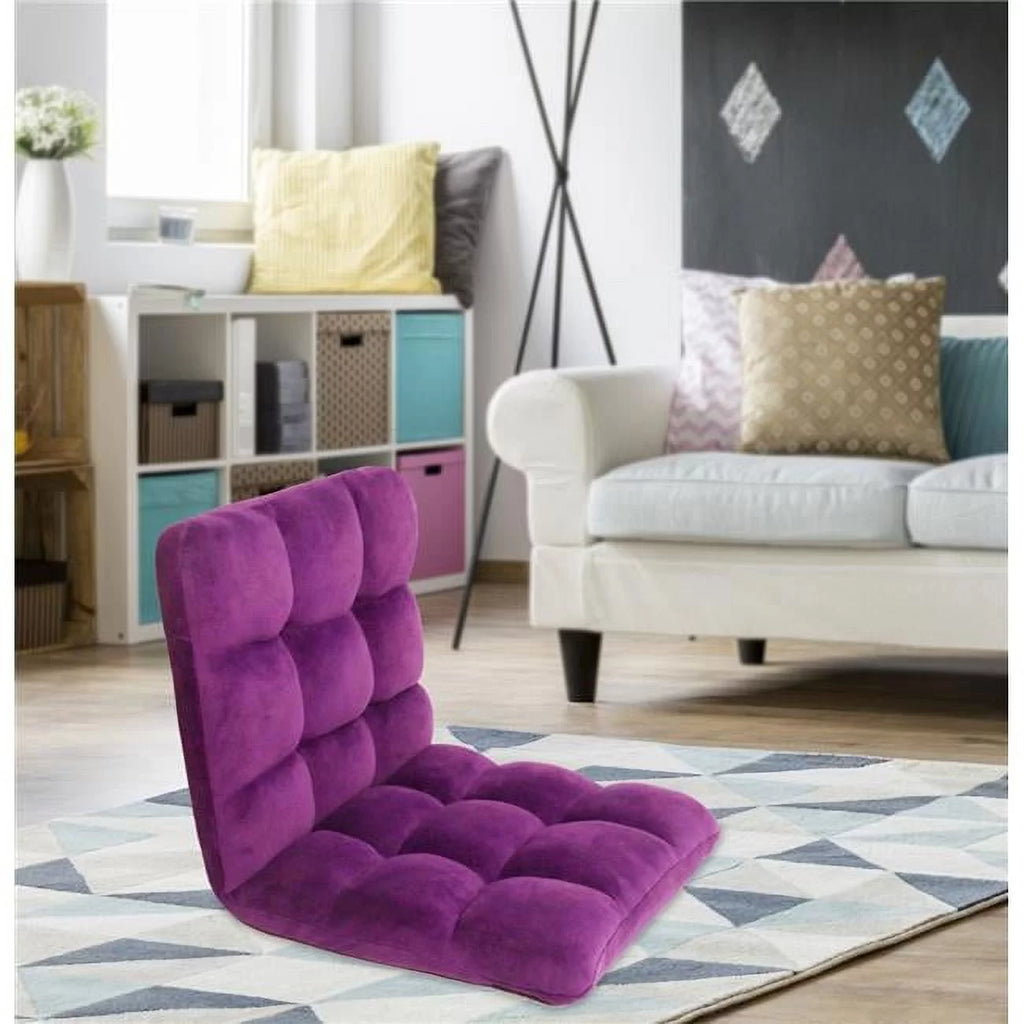 Purple Microfiber Quilted Recliner Chair Z94264