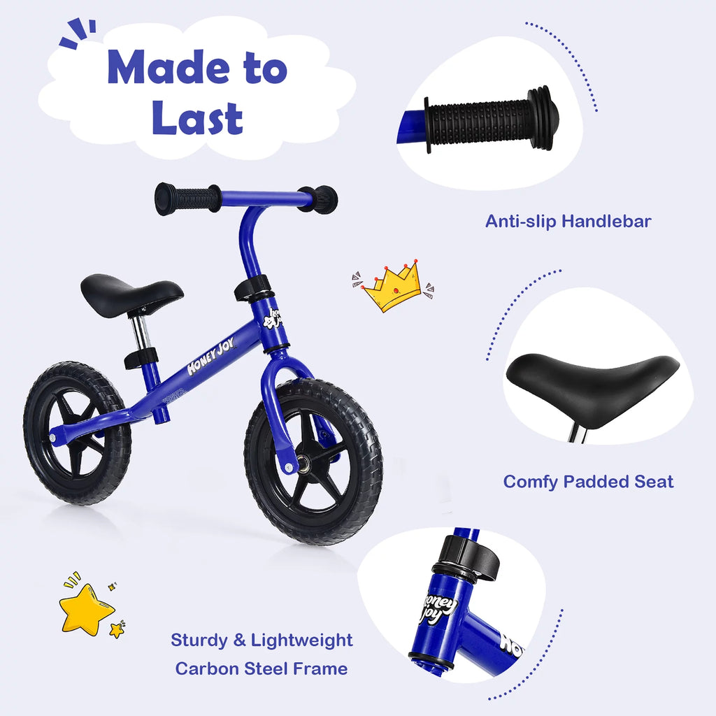 Kids Balance Bike No Pedal Training Bicycle Red T130