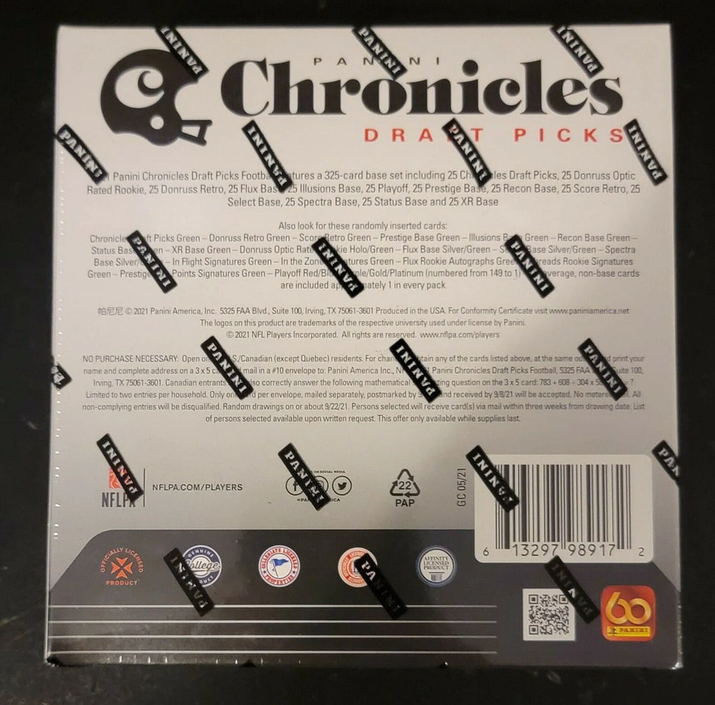 2021 Panini Chronicles Draft Picks Football Trading Card MEGA Box I16283