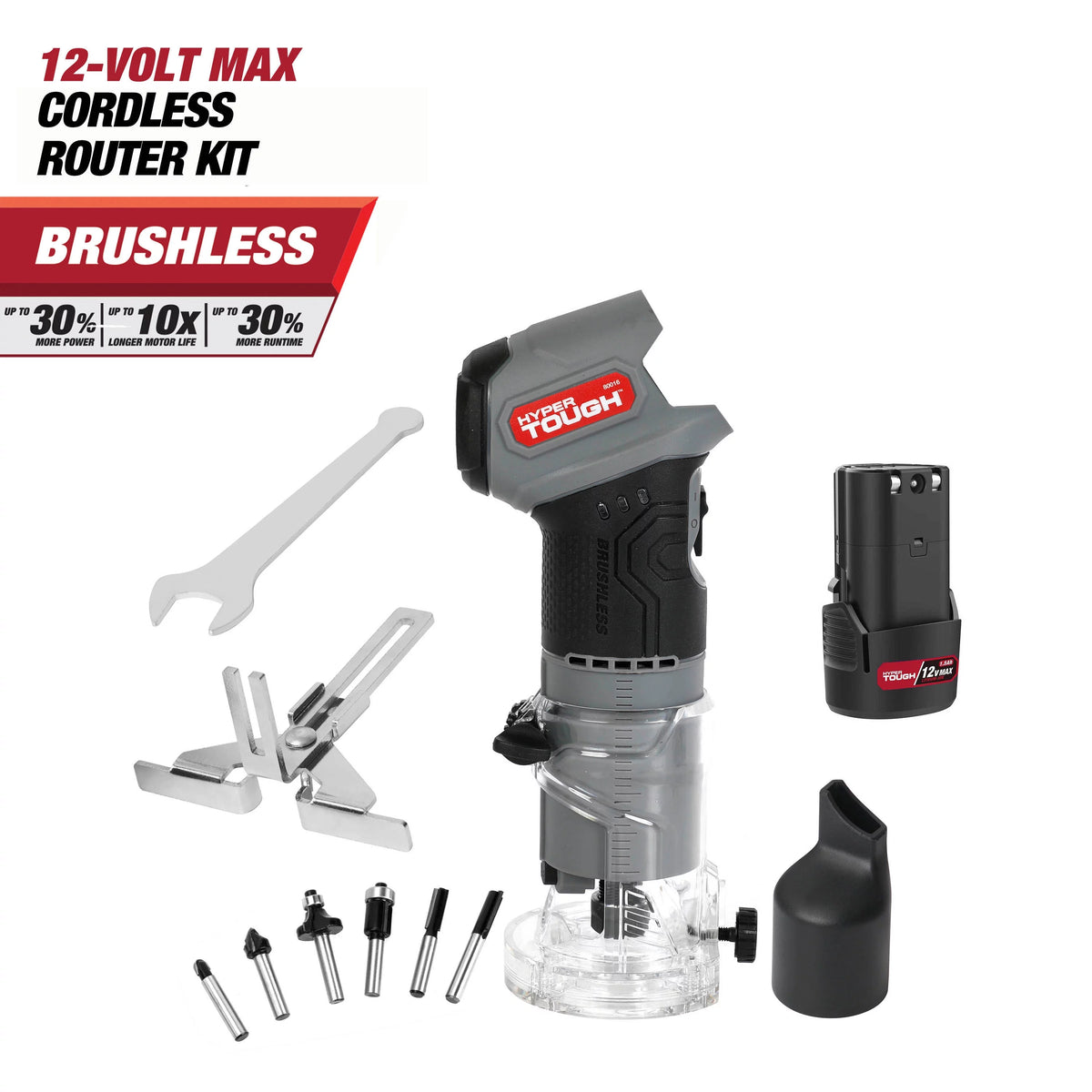 12V Max Brushless Palm Edge Router and 3-inch Disc Brushless Cut-off Tool with 1.5Ah Battery and Charger Z867934