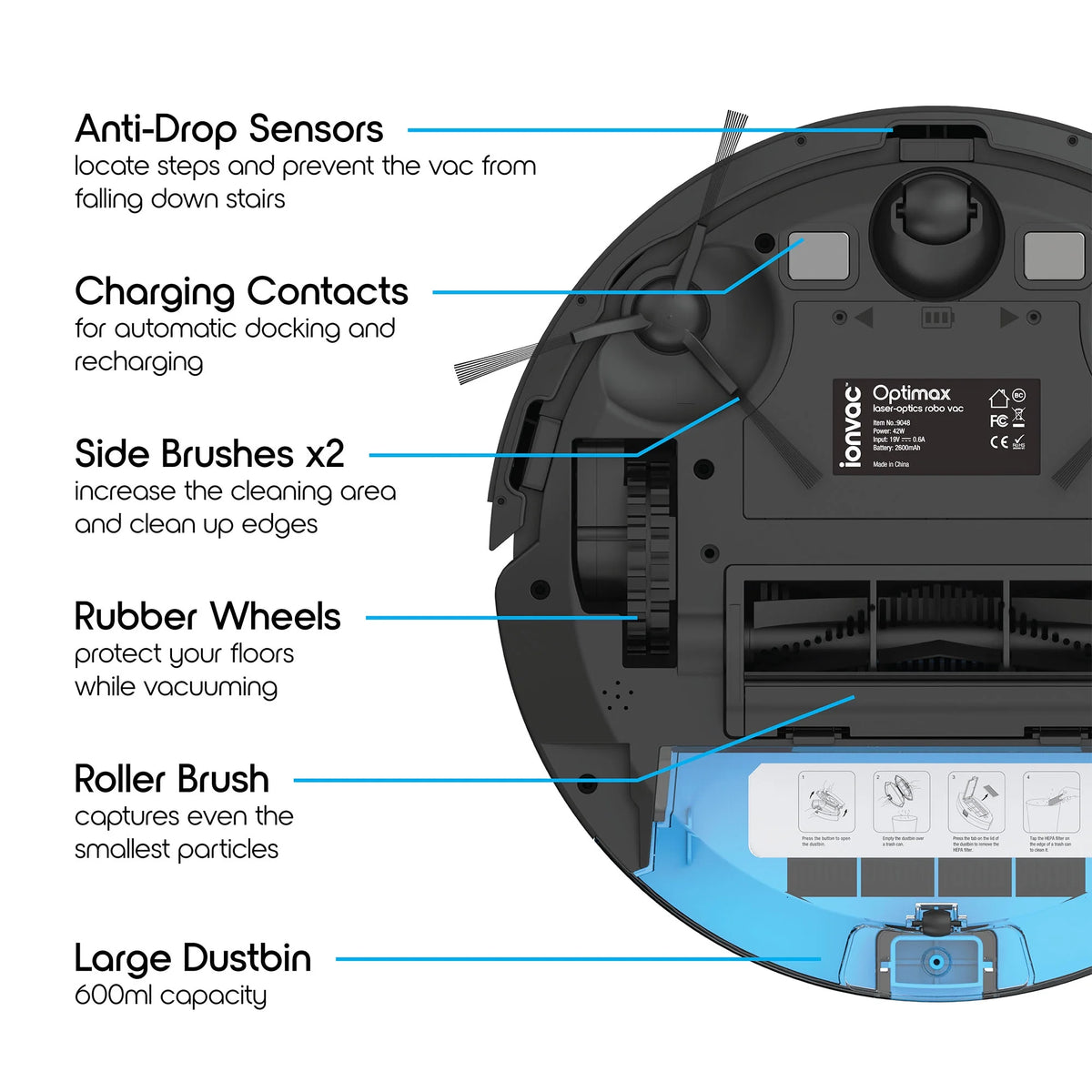 Wi-Fi Laser Mapping Robot Vacuum Cleaner B490038