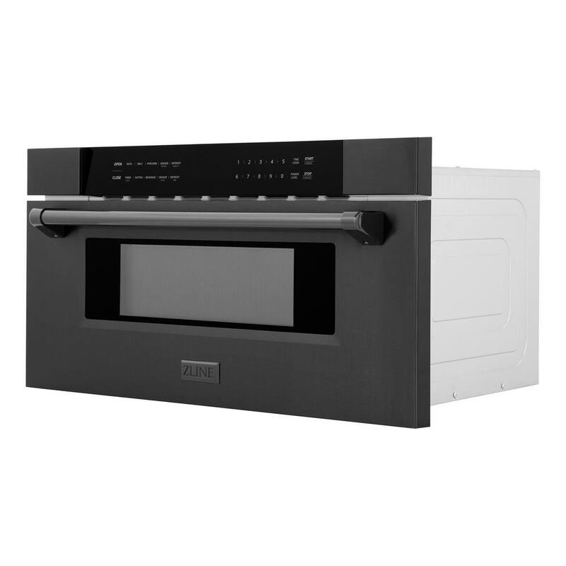 1000-Watt Built-In Microwave Drawer in Black Stainless Steel V9162