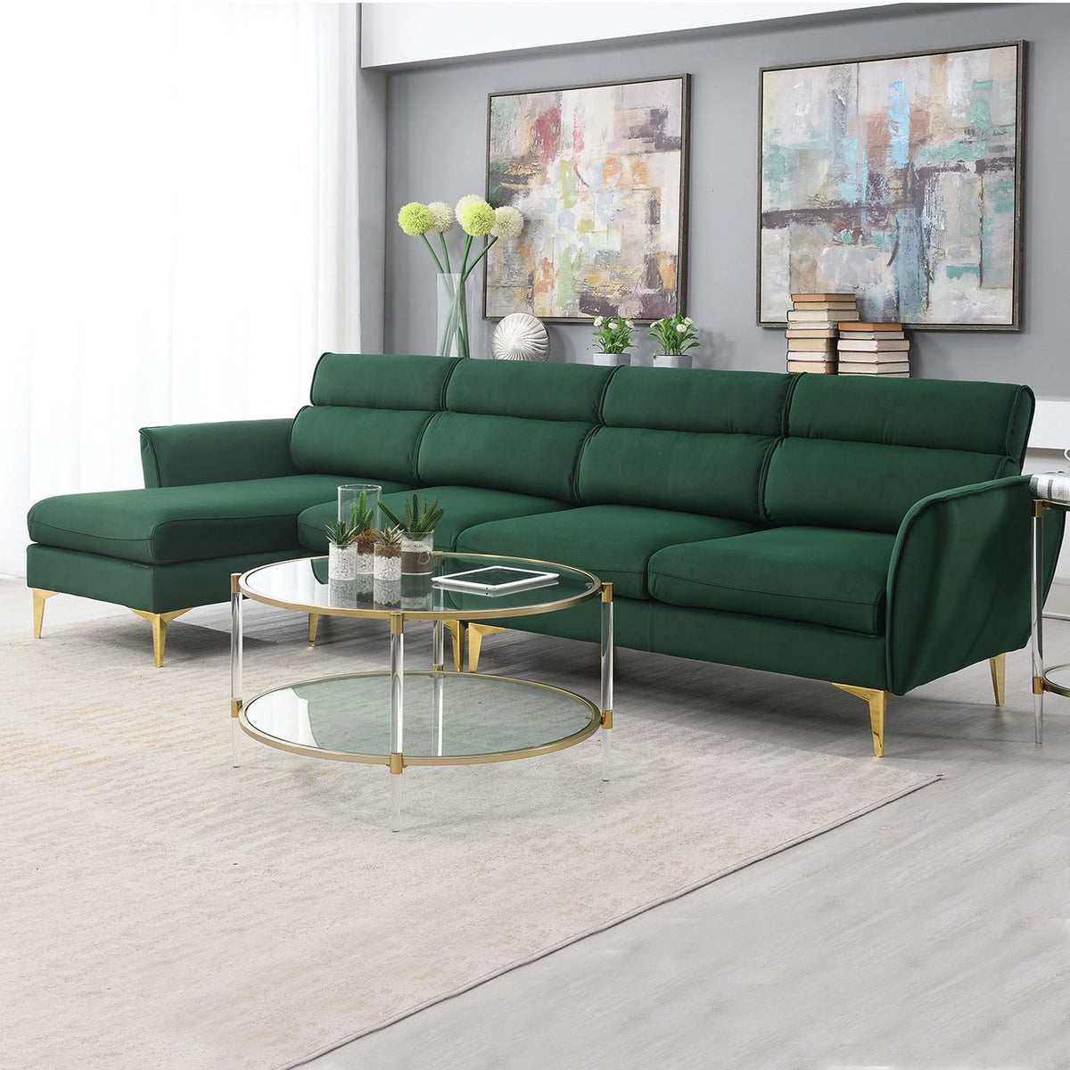 111" L Shape Recliner Sectional Sofa I891501