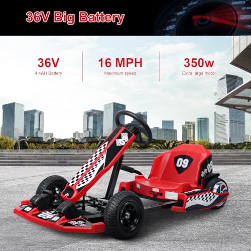 36V Electric Go Kart 350W Drift Kart 16 MPH C834