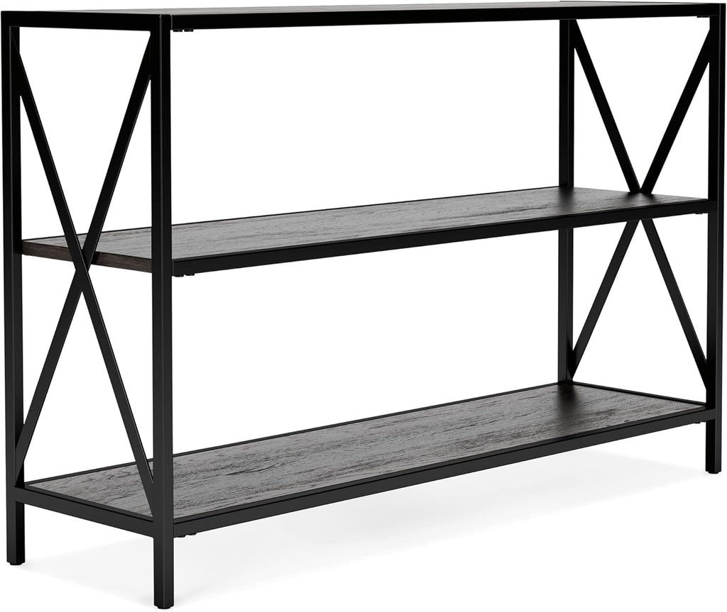 2 Tier Dark Gray Bookcase T820156