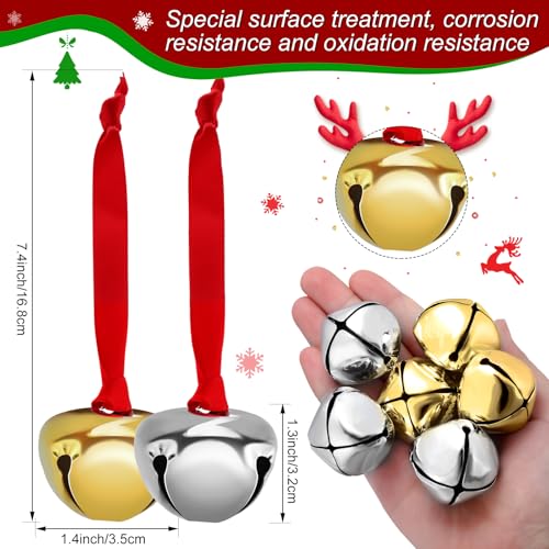 300 Pieces Christmas Bell Ornaments 1.5'' Silver P855