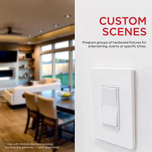 White In-Wall Rocker Paddle Smart Switch 2 Pack R15294