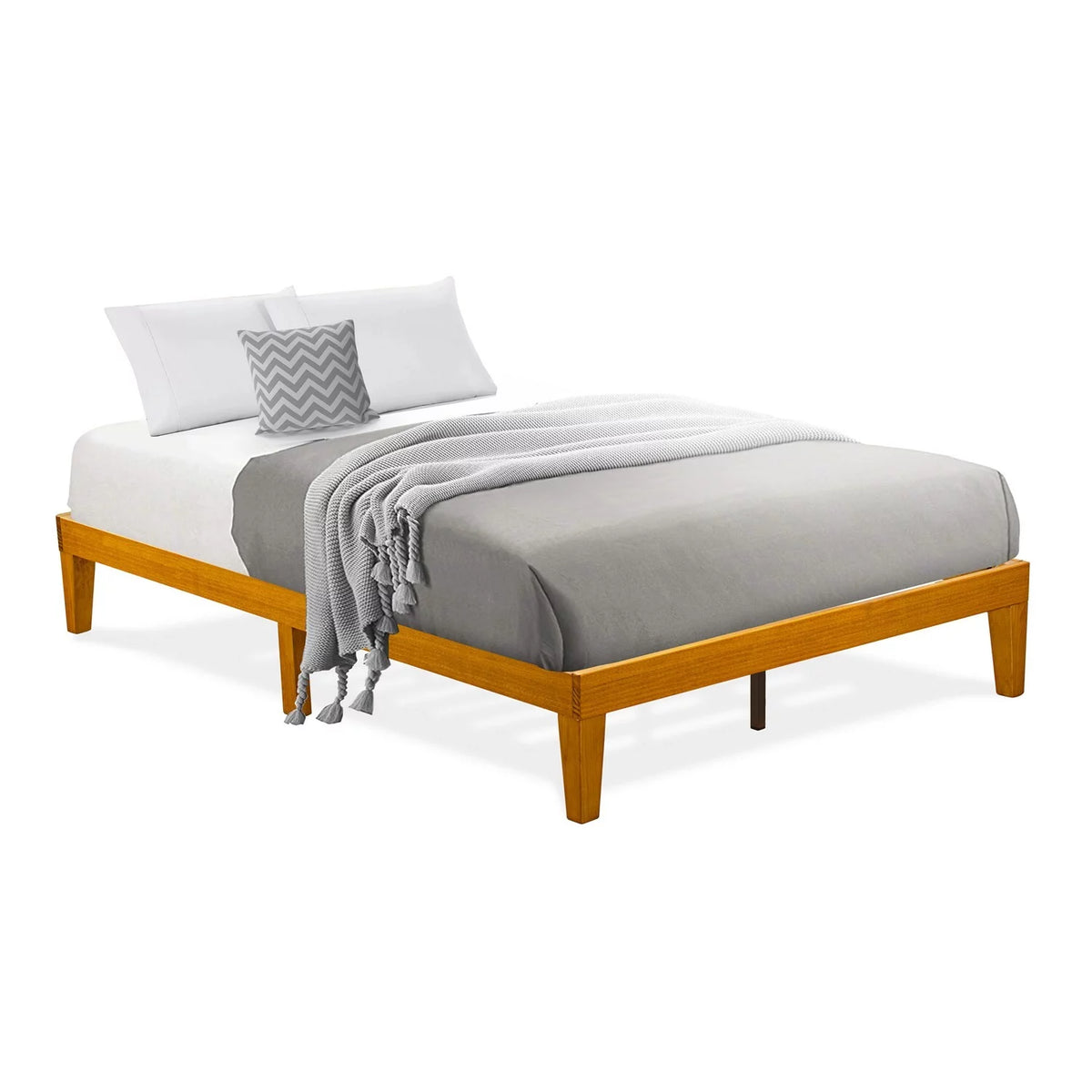 Full Platform Bed in Rustic Oak F116759