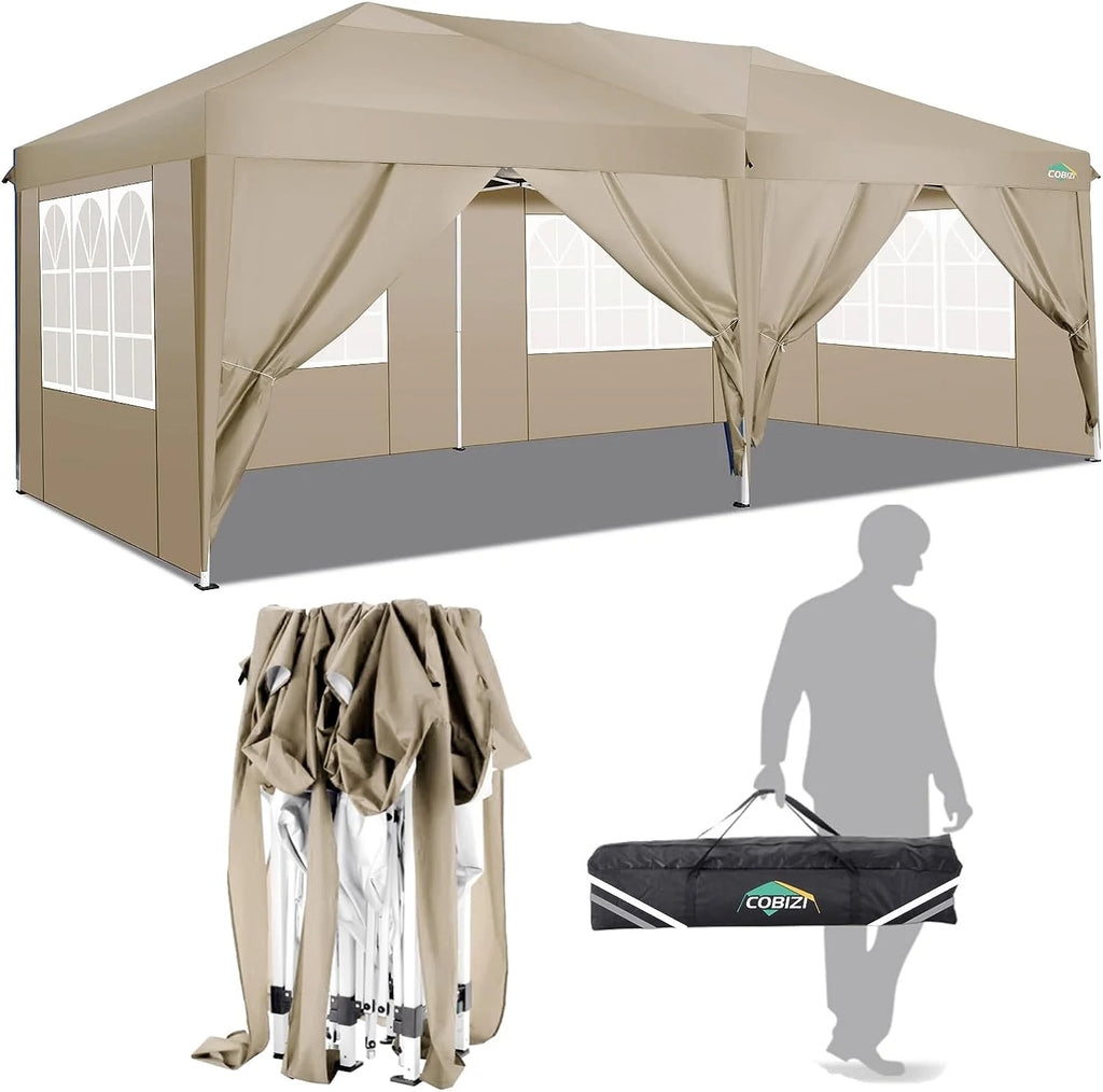 10x20 Pop up Canopy Tent with 6 Removable Sidewalls V869816