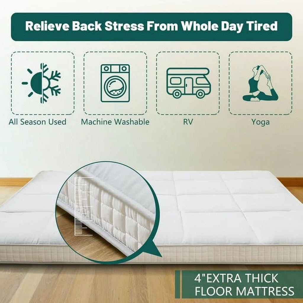 Reversible Sherpa Fleece Foam Floor Mattress Y304
