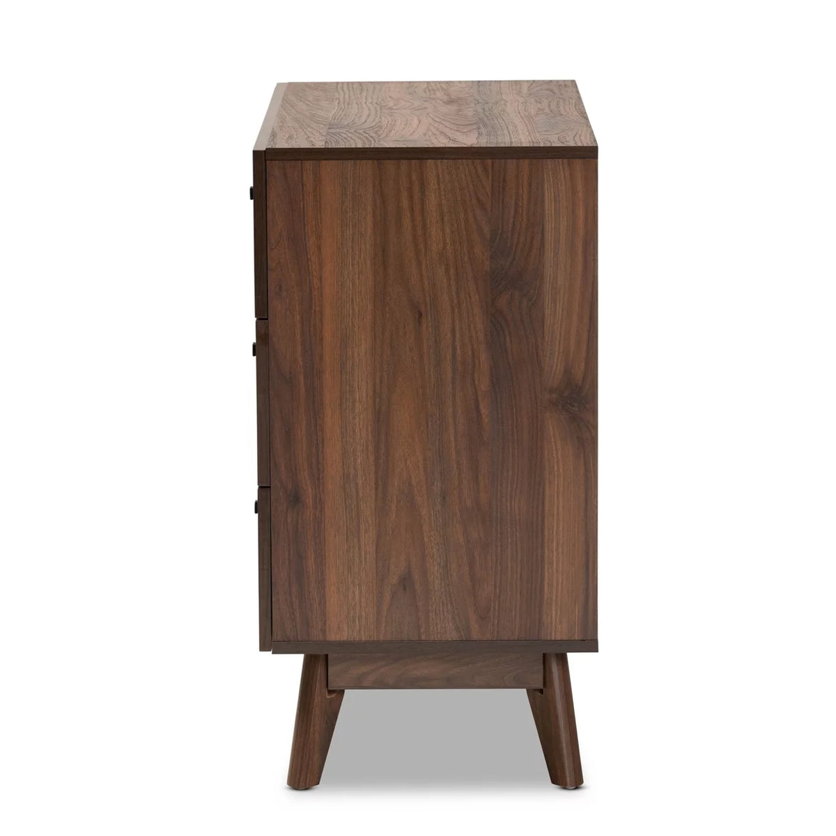 Walnut Brown Wood 3-Drawer Storage Chest N8301