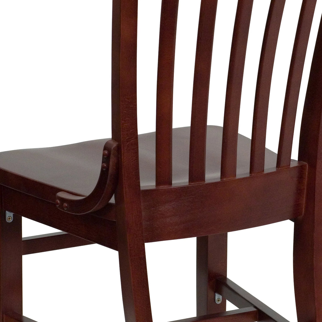 Mahogany Wood Chair W7075