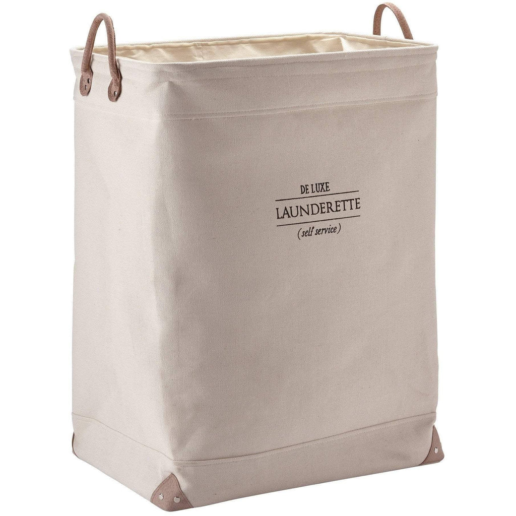 Beige Laundry Basket with Carry Handles and Liner Y856