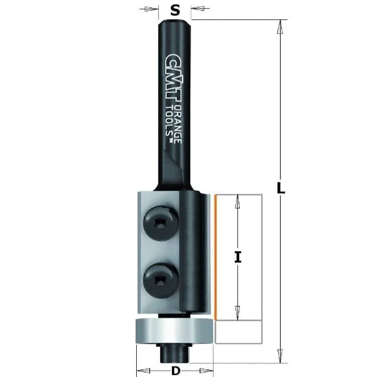 Carbide Flush Trim Bit 3/4-Inch Diameter 1/2-Inch Shank U43521