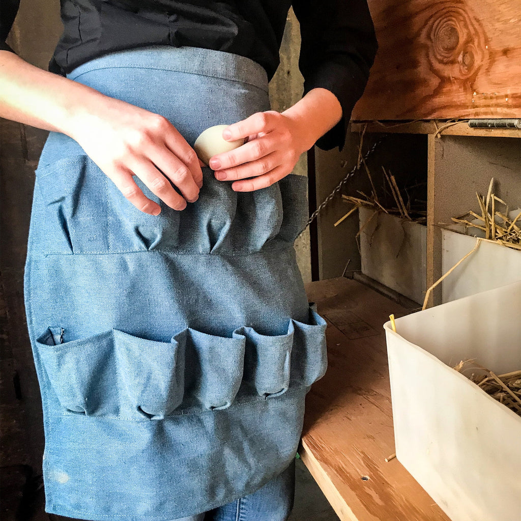 12 Pockets Soft Durable Denim Fabric Egg Gathering Apron N1557