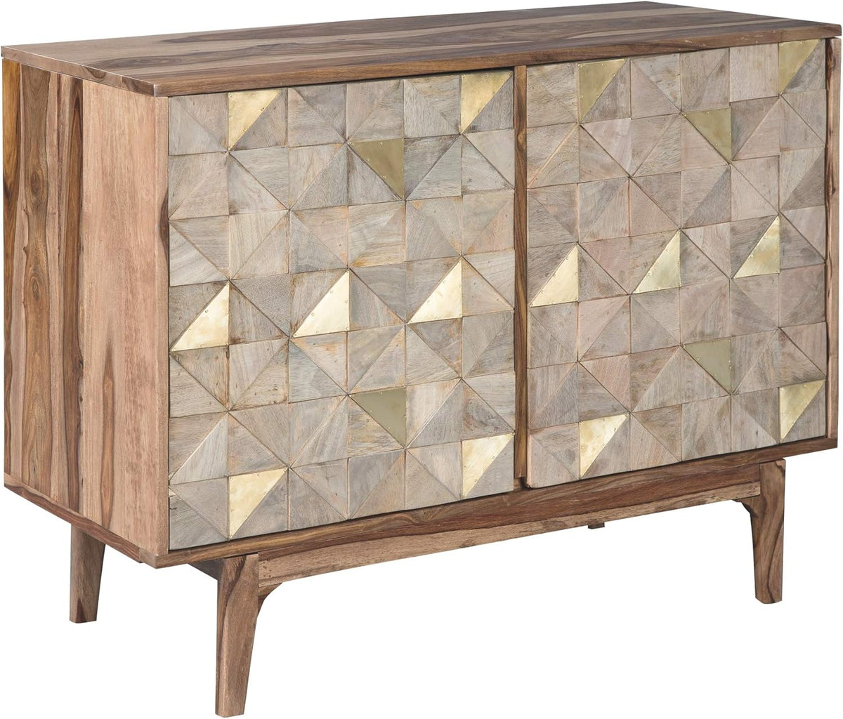 Brown Gold Accent Cabinet U37072