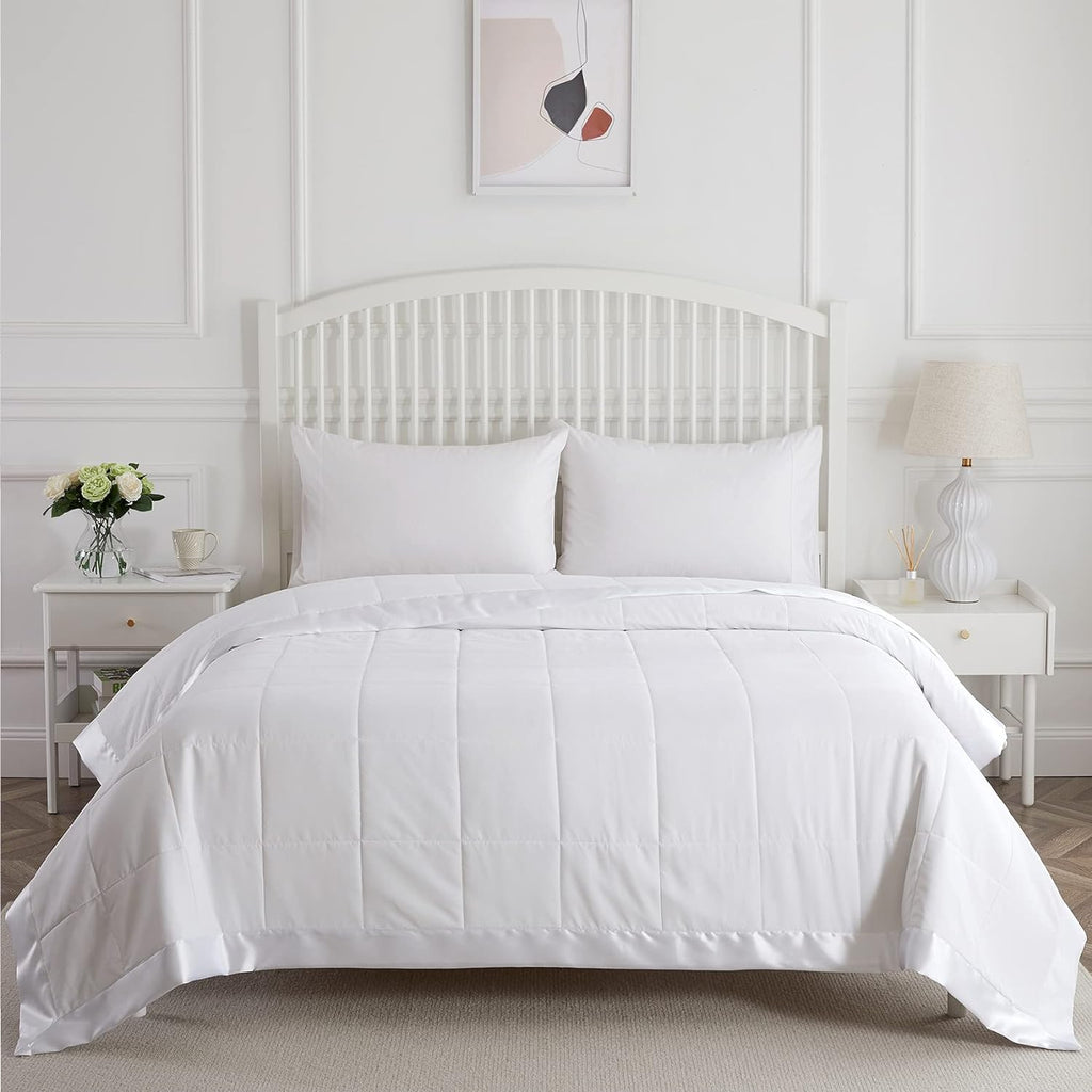 Quilted Down Alternative Blanket with Satin Trim I641479