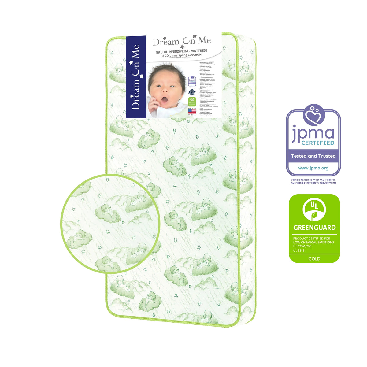 5 88 Coil Crib & Toddler Mattress J343