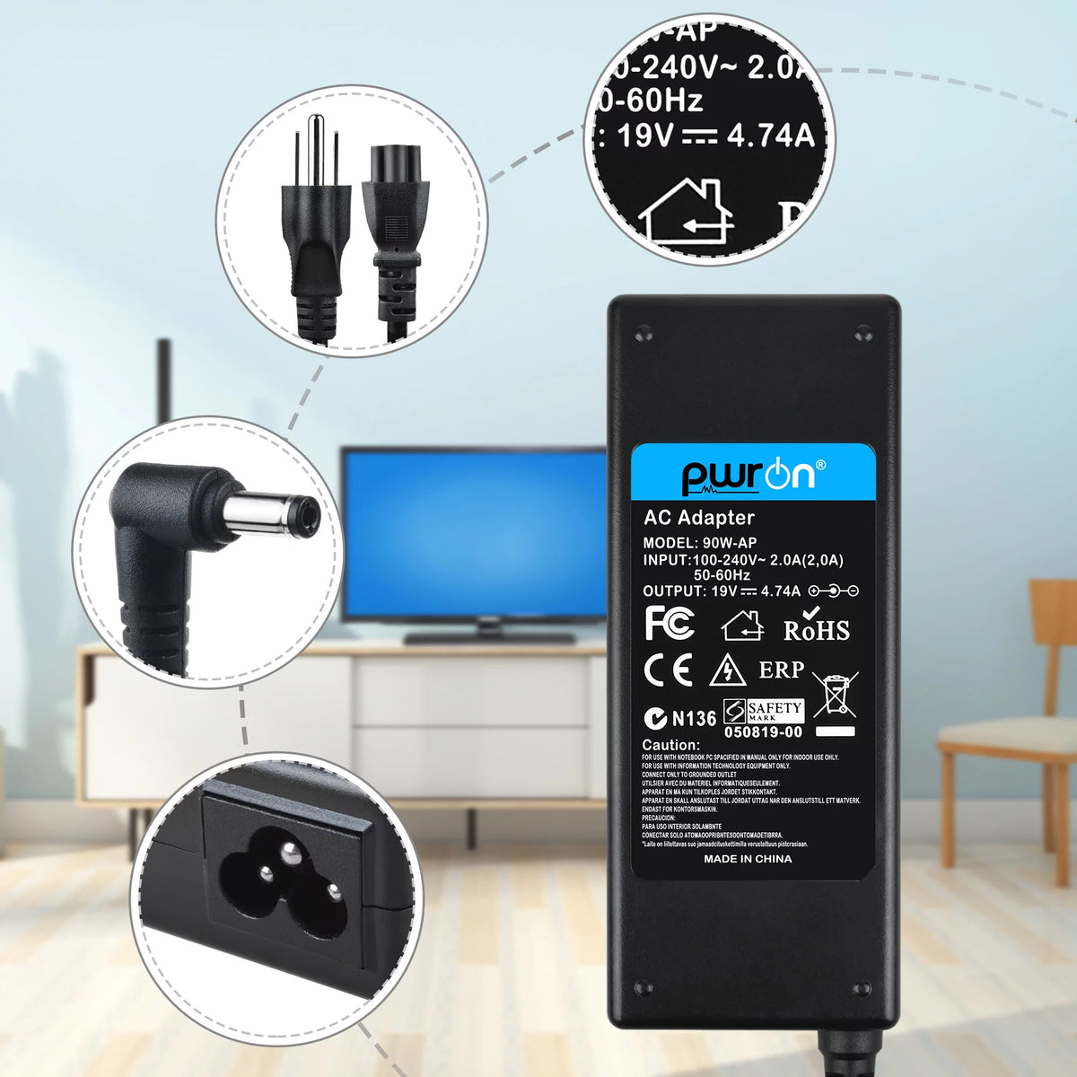 Compatible AC Adapter Replacement for Oxygen Concentrator C48047
