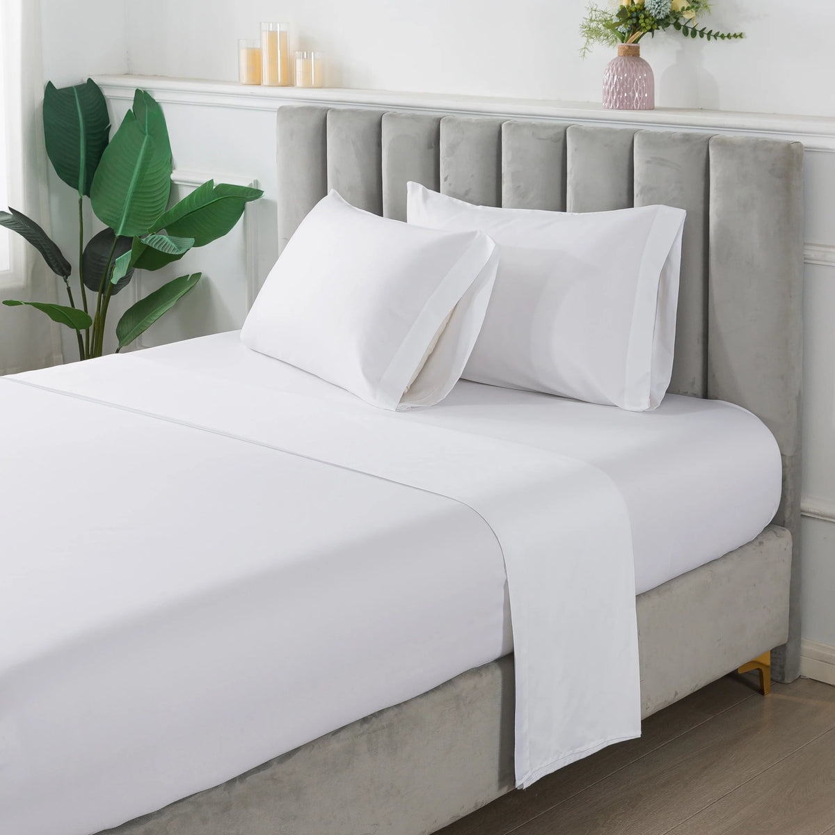 Blue Check Reversible 7-Piece Queen Comforter Set with Sheets O945