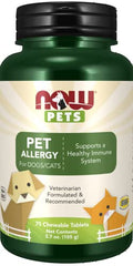 Pet Allergy Supplement for Cats & Dogs 75 Chewable Tablets V130727