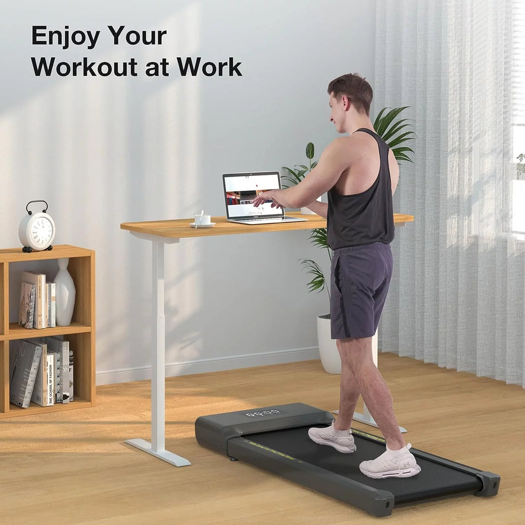 0.6-3.8 mph Under Desk Walking Treadmill with Remote Control LED Display U9121