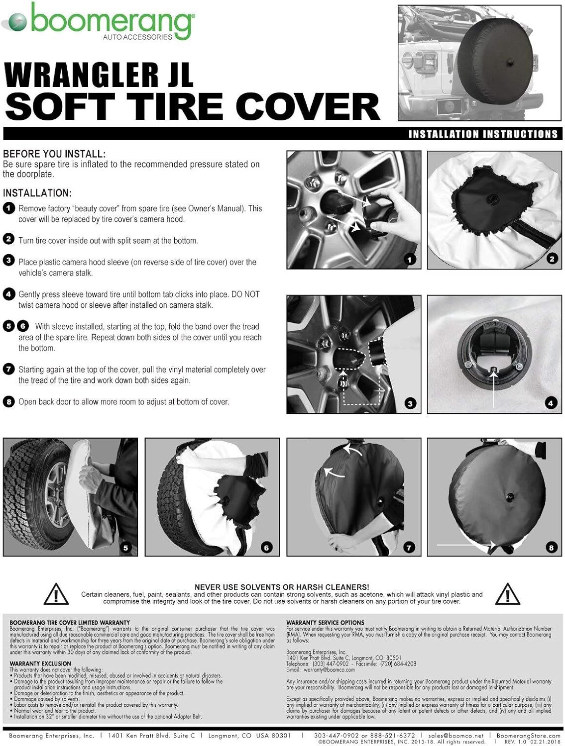 Soft JL Tire Cover with Back-up Camera Y58324