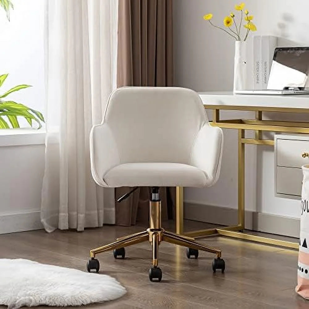 Yellow Velvet Adjustable Height Office Chair B11111