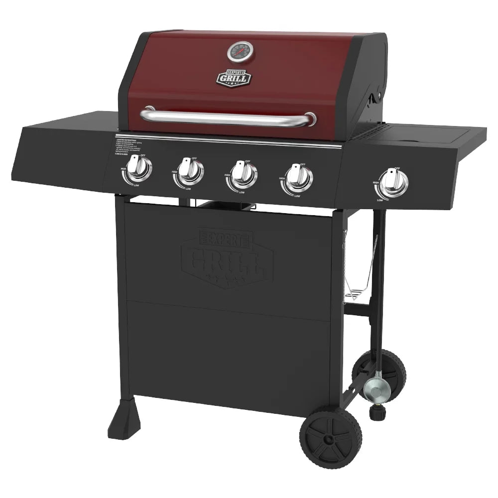 4 Burner Propane Gas Grill with Side Burner N120