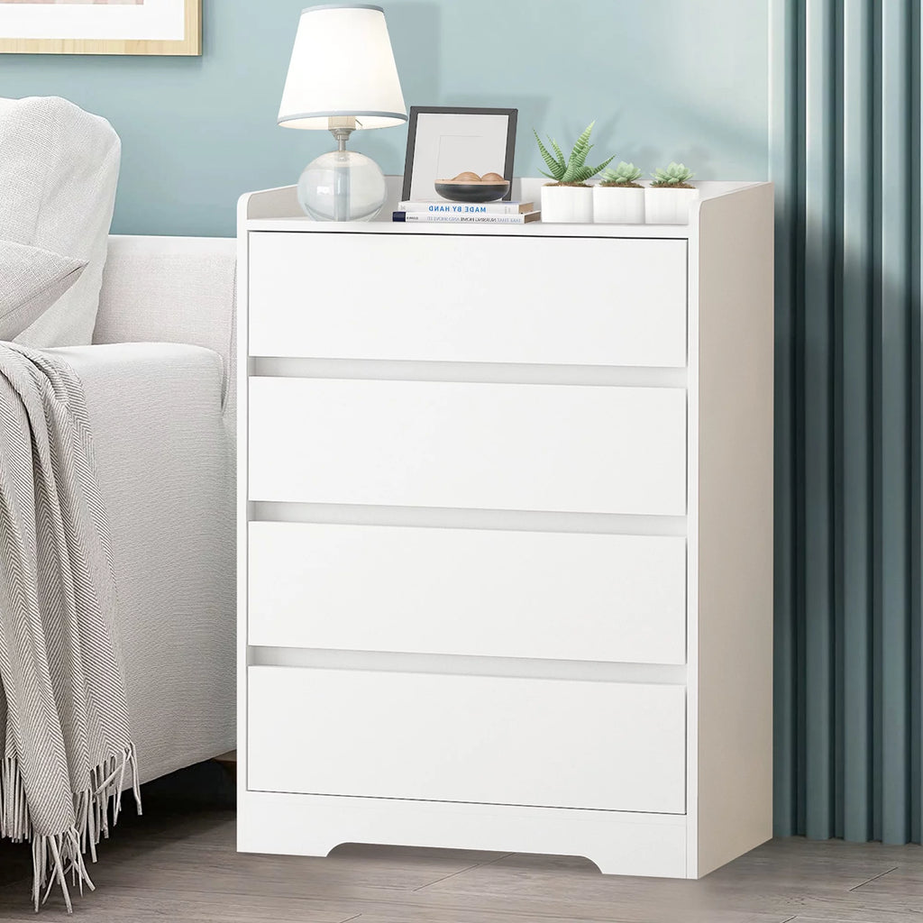 White 4 Drawer Wood Dresser X721205