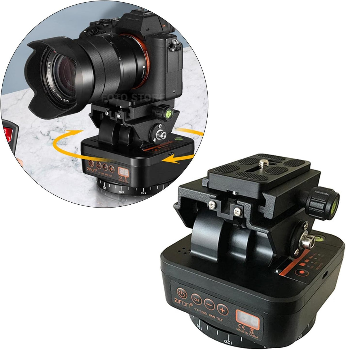Motorized Panoramic Tripod Head with Variable Speed J1552