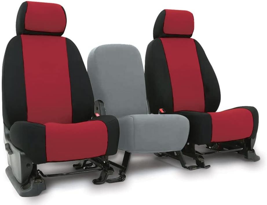 Custom Fit Pickup Truck Neoprene Front Seat Covers Red Rose & Black L357627