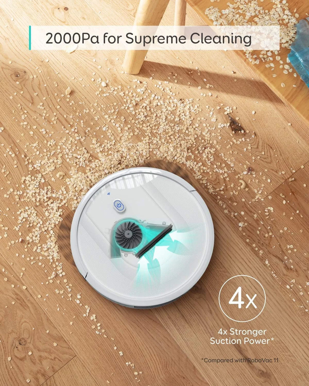 Robotic Vacuum Cleaner 2-in-1 Sweep, mop -WHITE I3944