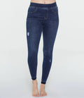Distressed Denim Legging Mid Wash I2109