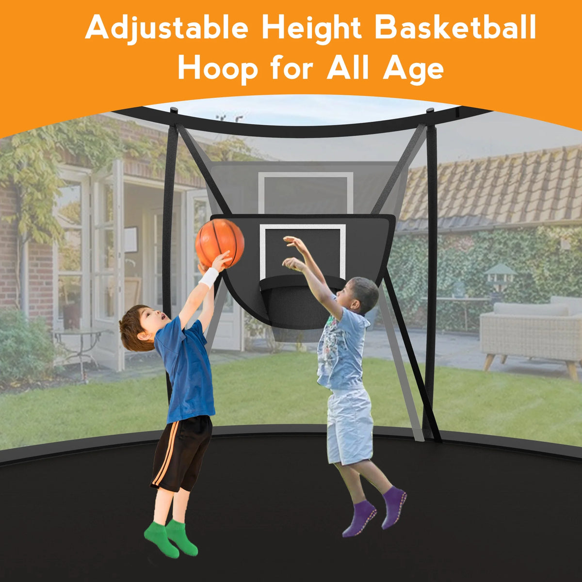 10FT 12FT 14FT 16FT Trampoline with Enclosure Net O924456
