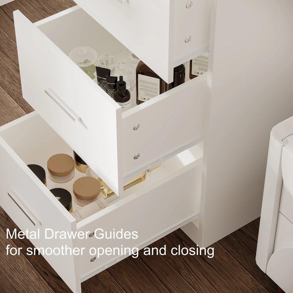 Vanity Desk with Mirror and 8 Drawer W652