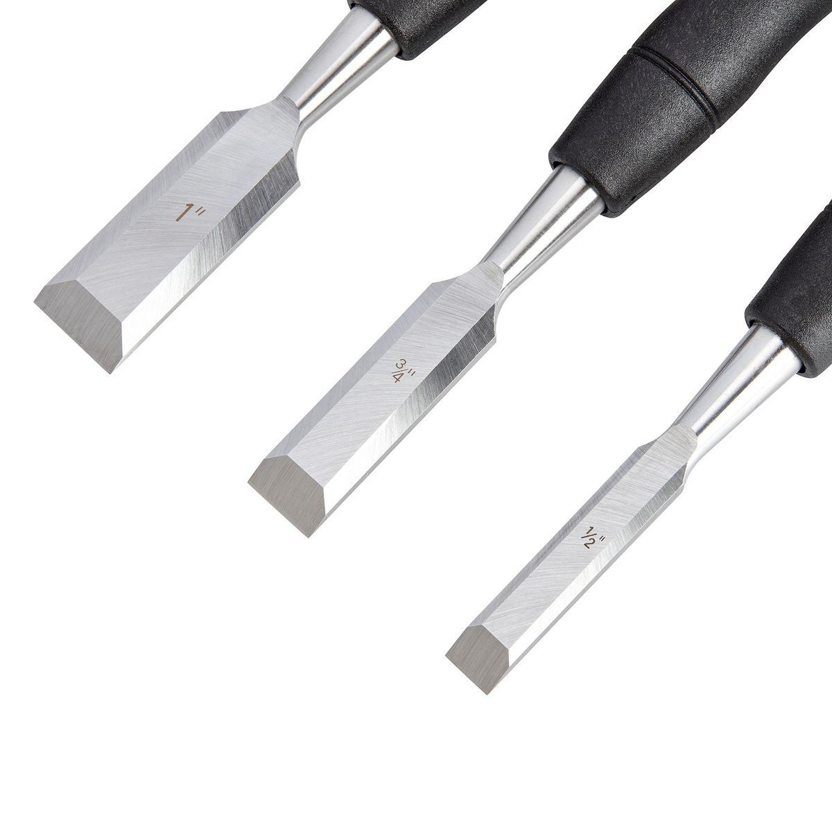 Wood Chisel Set with PVC Handles, 3-Piece E599