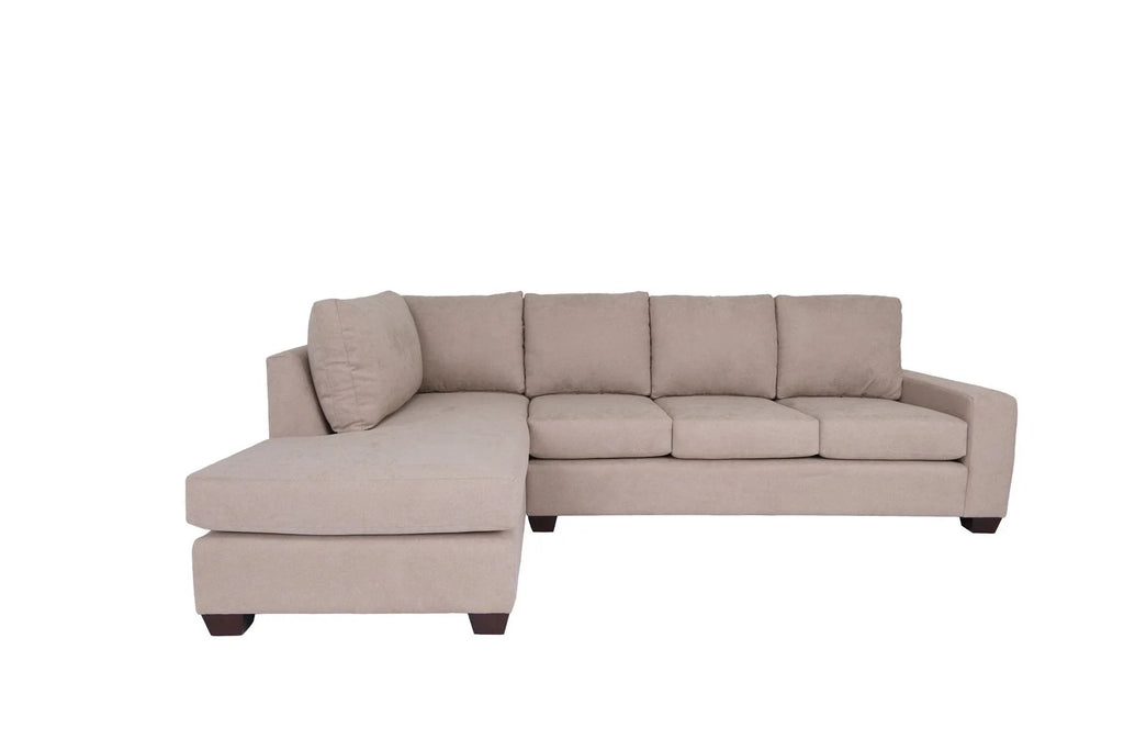 Tan Polyester Blend L Shaped Sectional B193