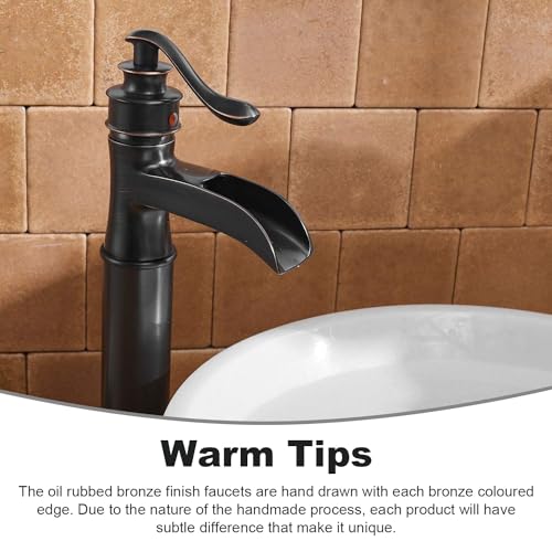 Matte Black Waterfall Vessel Sink Faucet U362247