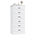 White 6 Drawer Wood Dresser D734