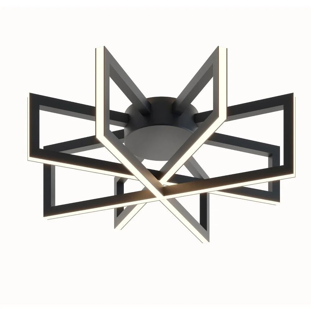 17 Inches Wide Black LED Flush Mount P112355