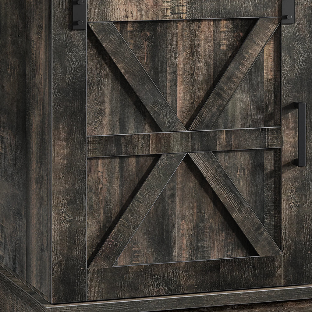 Farmhouse TV Stand with Barn Doors D782