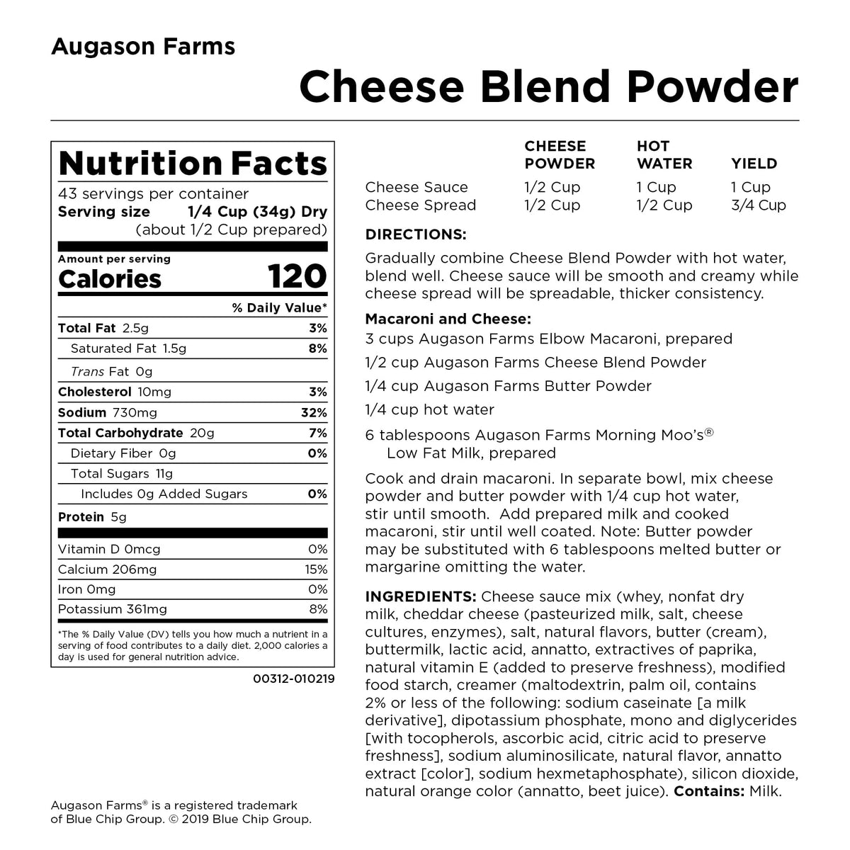 Cheese Blend Powder Gluten Free V270636